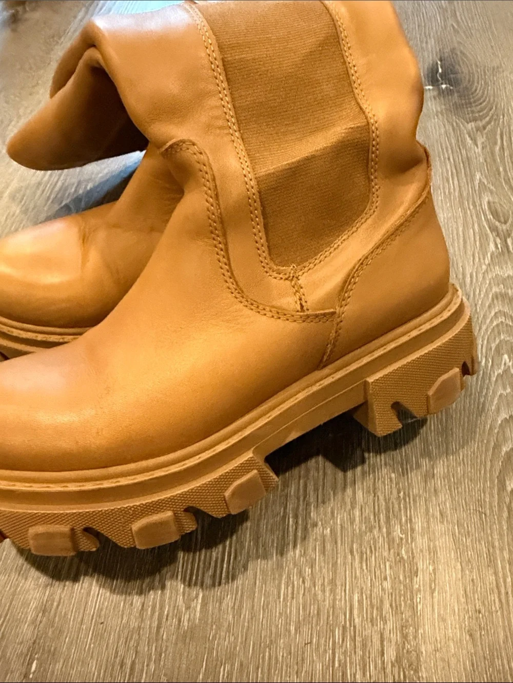 Steve Madden Tall Tan Lug Sole Over-the-Knee Boots